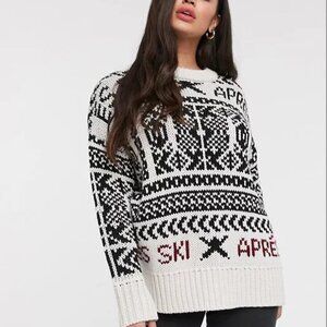 ASOS Apres Ski Crewneck Oversized Chunky Sweater